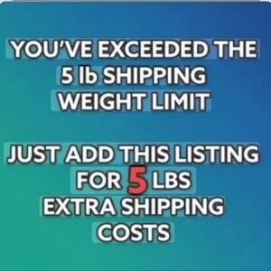 Add Extra Shipping Label For Over 5lbs